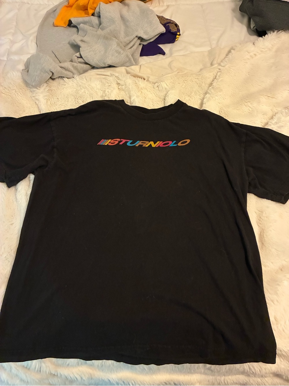 Sturniolo Black Graphic Crewneck T-Shirt